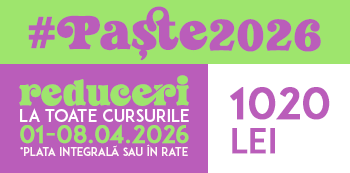 Oferta #Paste2026 - platesti doar 1020 Lei. Iepurasul Atelierele ILBAH iti aduce super reduceri la cursuri! Oferta #Paste2026 - platesti doar 1020 Lei. Iepurasul Atelierele ILBAH iti aduce super reduceri la cursuri!