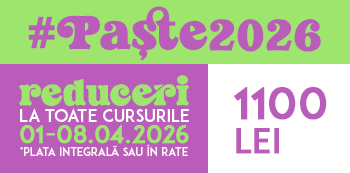 Oferta #Paste2026 - platesti doar 1100 Lei. Iepurasul Atelierele ILBAH iti aduce super reduceri la cursuri! Oferta #Paste2026 - platesti doar 1100 Lei. Iepurasul Atelierele ILBAH iti aduce super reduceri la cursuri!