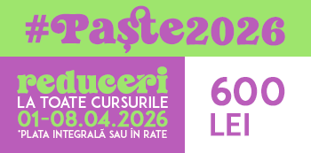 Oferta #Paste2026 - platesti doar 600 Lei. Iepurasul Atelierele ILBAH iti aduce super reduceri la cursuri! Oferta #Paste2026 - platesti doar 600 Lei. Iepurasul Atelierele ILBAH iti aduce super reduceri la cursuri!