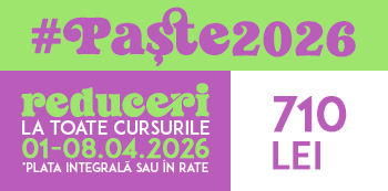 Oferta #Paste2026 - platesti doar 710 Lei. Iepurasul Atelierele ILBAH iti aduce super reduceri la cursuri! Oferta #Paste2026 - platesti doar 710 Lei. Iepurasul Atelierele ILBAH iti aduce super reduceri la cursuri!