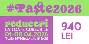 Oferta #Paste2026 - platesti doar 940 Lei. Iepurasul Atelierele ILBAH iti aduce super reduceri la cursuri! Oferta #Paste2026 - platesti doar 940 Lei. Iepurasul Atelierele ILBAH iti aduce super reduceri la cursuri!
