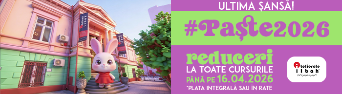 #Paste2026 - Iepurasul Atelierele ILBAH iti aduce super reduceri la cursuri!