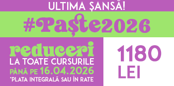 Oferta #Paste2026 - platesti doar 1180 Lei. Iepurasul Atelierele ILBAH iti aduce super reduceri la cursuri! Oferta #Paste2026 - platesti doar 1180 Lei. Iepurasul Atelierele ILBAH iti aduce super reduceri la cursuri!