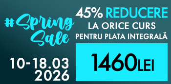 #SpringSale - platesti doar 1460 Lei. Ai 45% reducere la cursuri doar pana pe 18 Martie! #SpringSale - platesti doar 1460 Lei. Ai 45% reducere la cursuri doar pana pe 18 Martie!