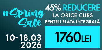 #SpringSale - platesti doar 1760 Lei. Ai 45% reducere la cursuri doar pana pe 18 Martie! #SpringSale - platesti doar 1760 Lei. Ai 45% reducere la cursuri doar pana pe 18 Martie!