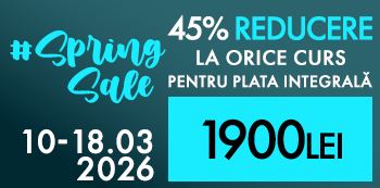 #SpringSale - platesti doar 1900 Lei. Ai 45% reducere la cursuri doar pana pe 18 Martie! #SpringSale - platesti doar 1900 Lei. Ai 45% reducere la cursuri doar pana pe 18 Martie!