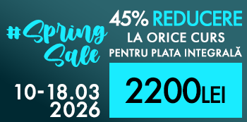 #SpringSale - platesti doar 2200 Lei. Ai 45% reducere la cursuri doar pana pe 18 Martie! #SpringSale - platesti doar 2200 Lei. Ai 45% reducere la cursuri doar pana pe 18 Martie!