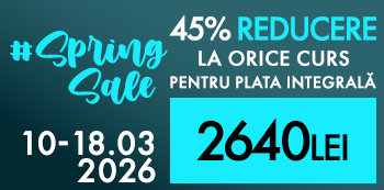 #SpringSale - platesti doar 2640 Lei. Ai 45% reducere la cursuri doar pana pe 18 Martie! #SpringSale - platesti doar 2640 Lei. Ai 45% reducere la cursuri doar pana pe 18 Martie!
