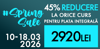 #SpringSale - platesti doar 2920 Lei. Ai 45% reducere la cursuri doar pana pe 18 Martie! #SpringSale - platesti doar 2920 Lei. Ai 45% reducere la cursuri doar pana pe 18 Martie!