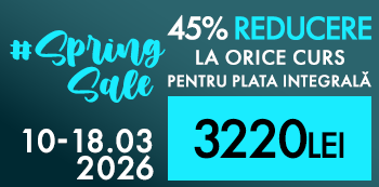 #SpringSale - platesti doar 3220 Lei. Ai 45% reducere la cursuri doar pana pe 18 Martie! #SpringSale - platesti doar 3220 Lei. Ai 45% reducere la cursuri doar pana pe 18 Martie!