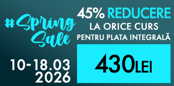 #SpringSale - platesti doar 430 Lei. Ai 45% reducere la cursuri doar pana pe 18 Martie! #SpringSale - platesti doar 430 Lei. Ai 45% reducere la cursuri doar pana pe 18 Martie!