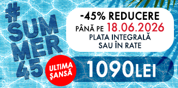 #Summer45 - platesti doar 1090 Lei. Ai 45% reducere la cursuri. #Summer45 - platesti doar 1090 Lei. Ai 45% reducere la cursuri.