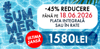#Summer45 - platesti doar 1580 Lei. Ai 45% reducere la cursuri. #Summer45 - platesti doar 1580 Lei. Ai 45% reducere la cursuri.
