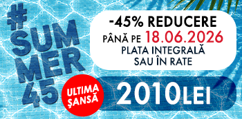 #Summer45 - platesti doar 2010 Lei. Ai 45% reducere la cursuri. #Summer45 - platesti doar 2010 Lei. Ai 45% reducere la cursuri.