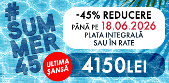 #Summer45 - platesti doar 4150 Lei. Ai 45% reducere la cursuri. #Summer45 - platesti doar 4150 Lei. Ai 45% reducere la cursuri.