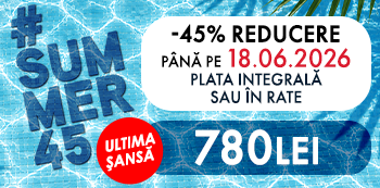 #Summer45 - platesti doar 780 Lei. Ai 45% reducere la cursuri. #Summer45 - platesti doar 780 Lei. Ai 45% reducere la cursuri.